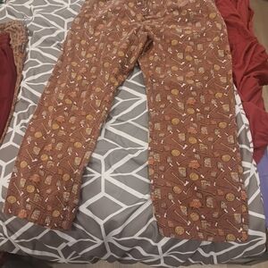 Eddie Bauer Brown and Cream Patterned Sleepwear